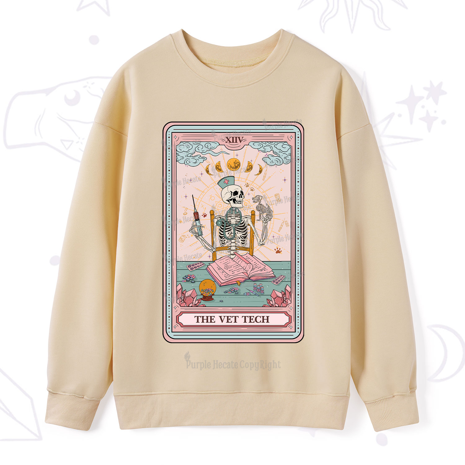 Purplehecate The Vet Tech Tarot Card Sweatshirt
