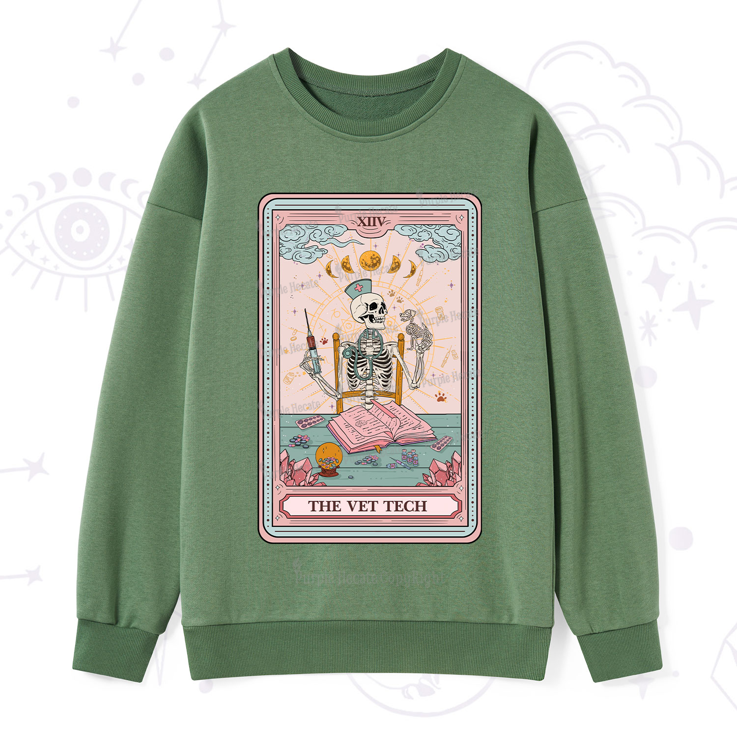 Purplehecate The Vet Tech Tarot Card Sweatshirt