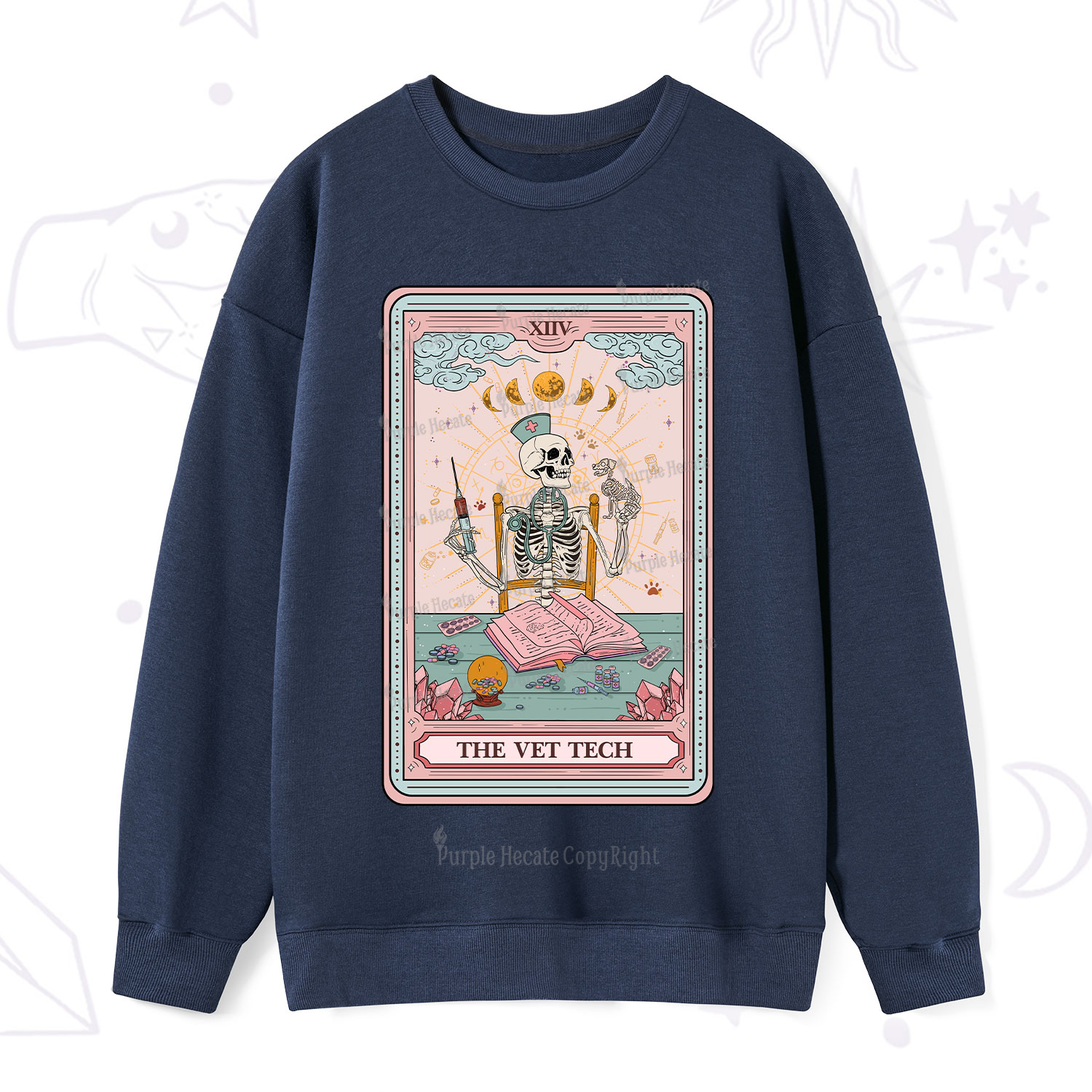 Purplehecate The Vet Tech Tarot Card Sweatshirt