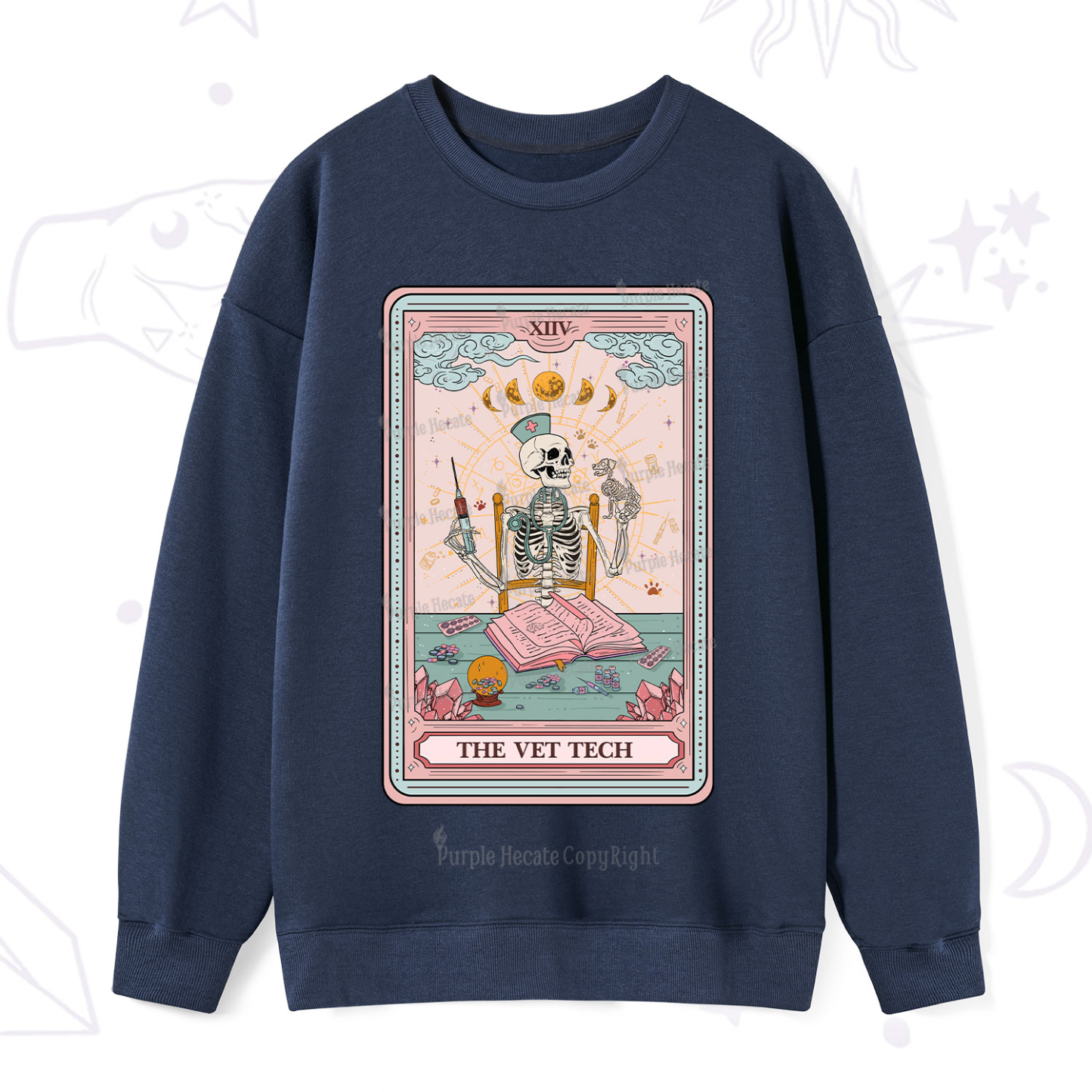 Purplehecate The Vet Tech Tarot Card Sweatshirt