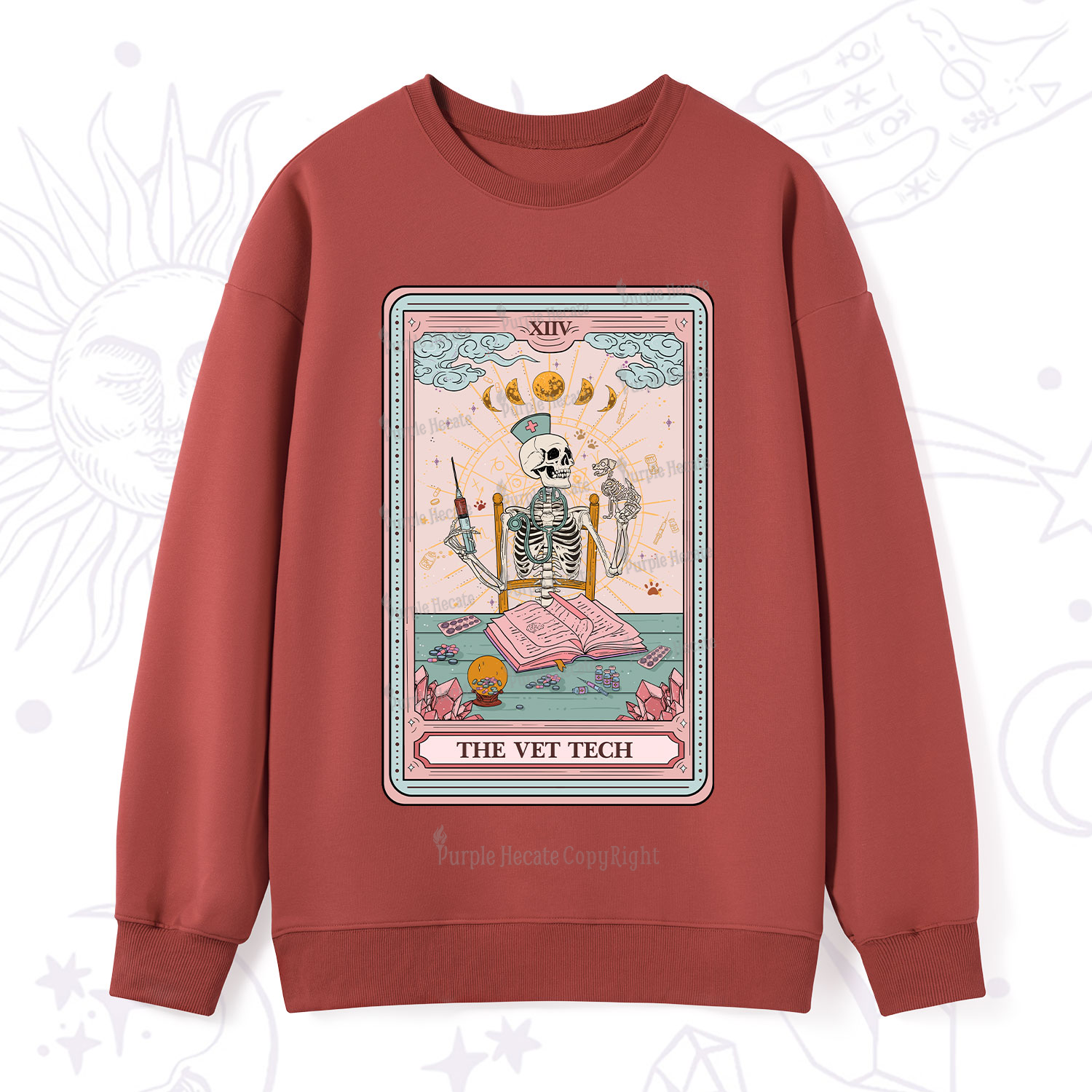 Purplehecate The Vet Tech Tarot Card Sweatshirt