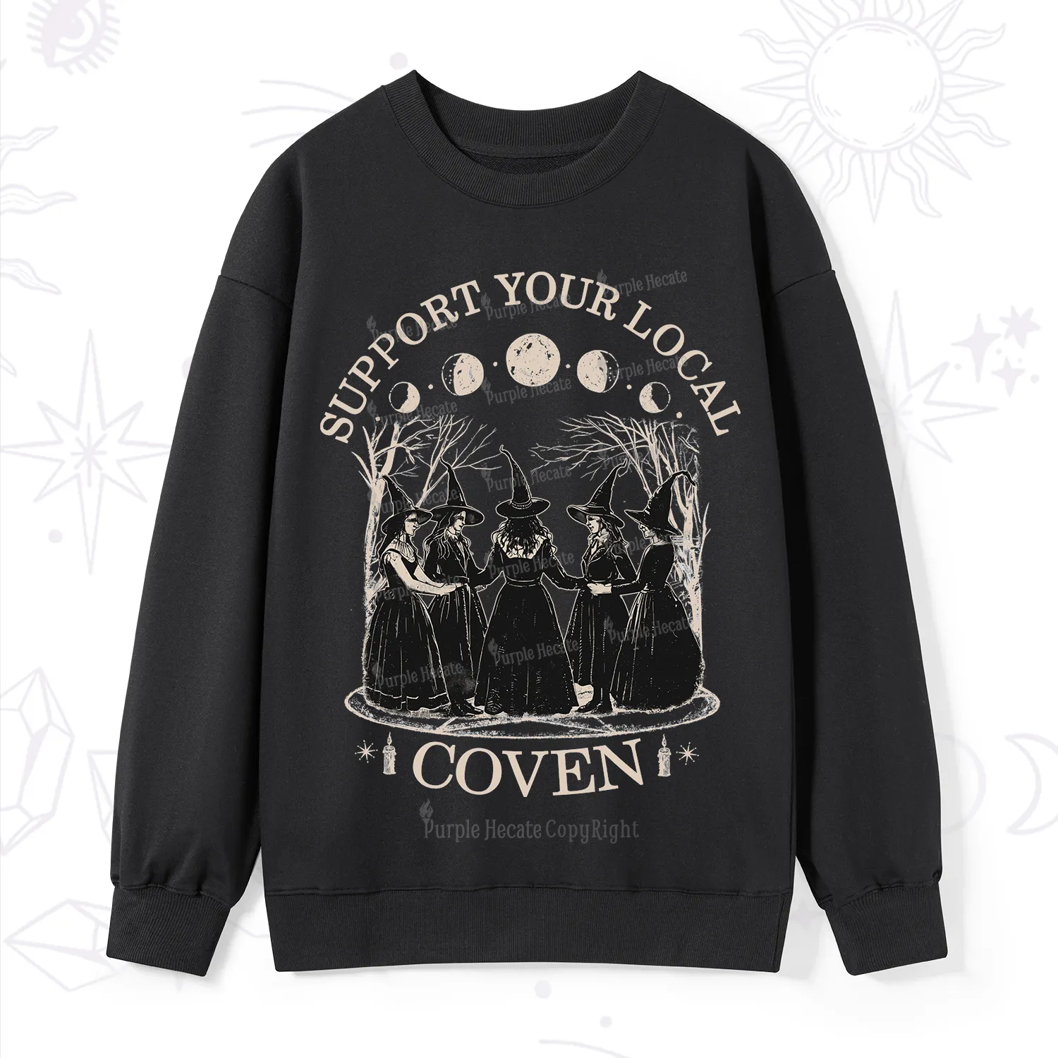 Purplehecate Support Your Local Coven Sweatshirt