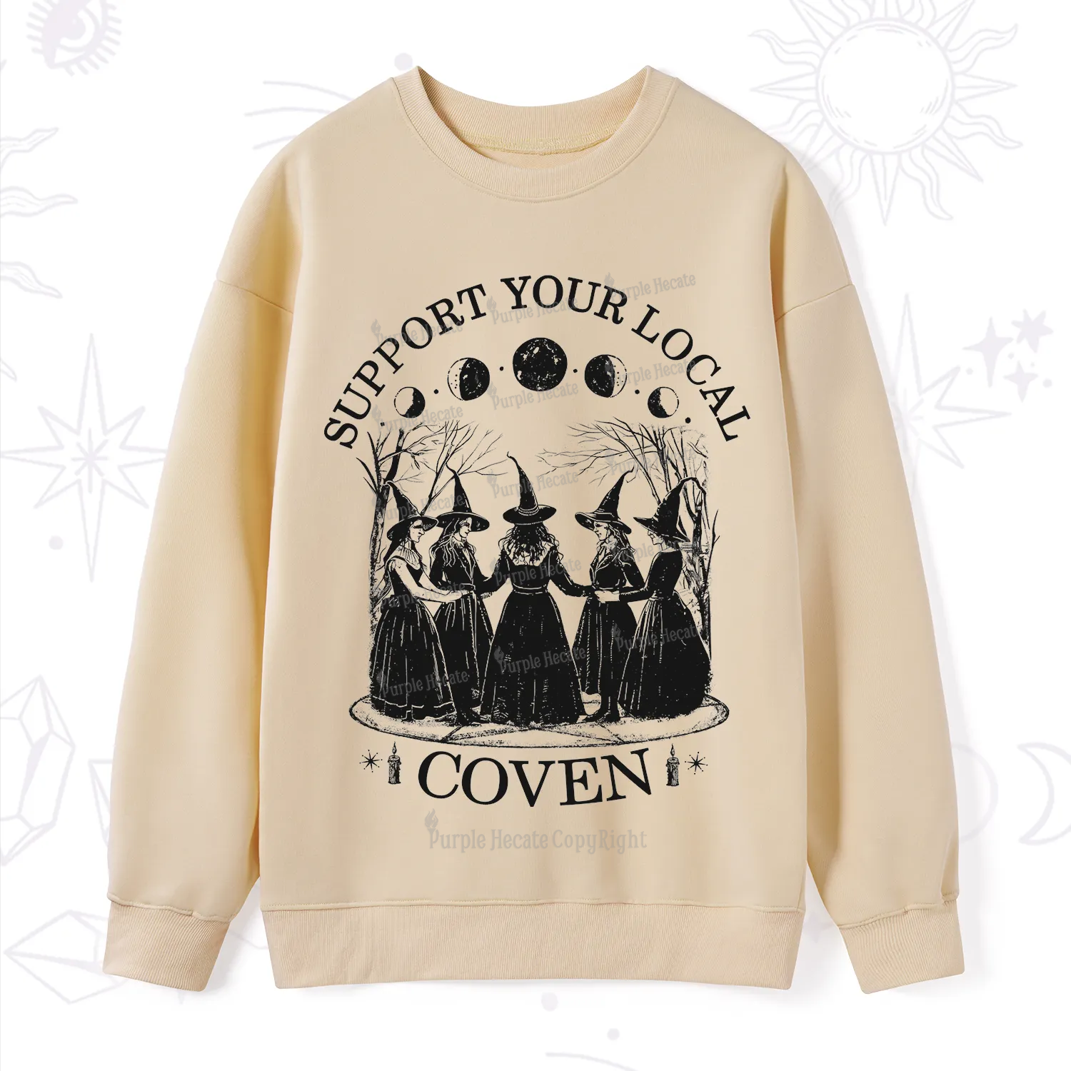Purplehecate Support Your Local Coven Sweatshirt