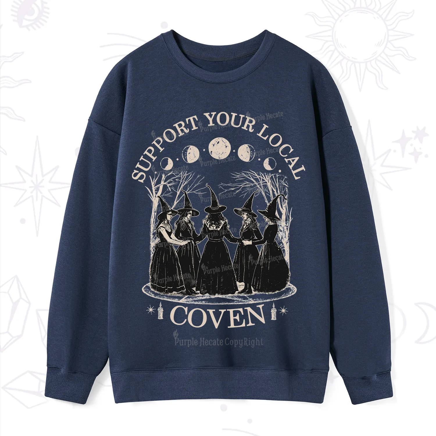 Purplehecate Support Your Local Coven Sweatshirt