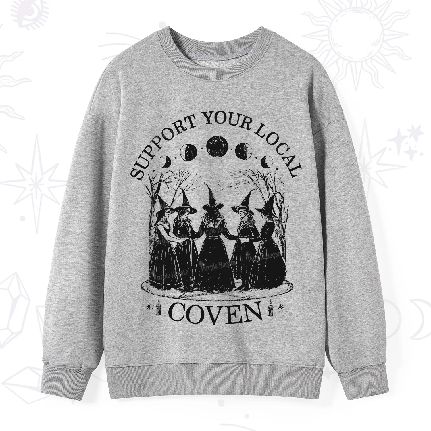 Purplehecate Support Your Local Coven Sweatshirt