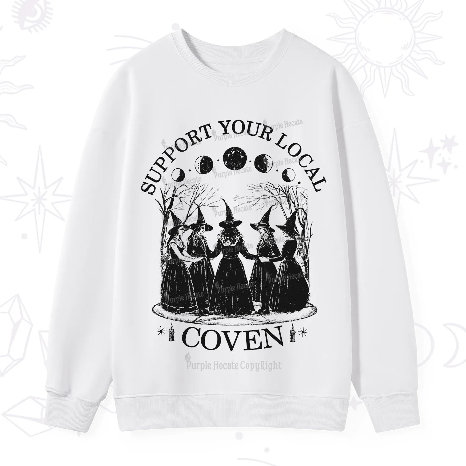 Purplehecate Support Your Local Coven Sweatshirt