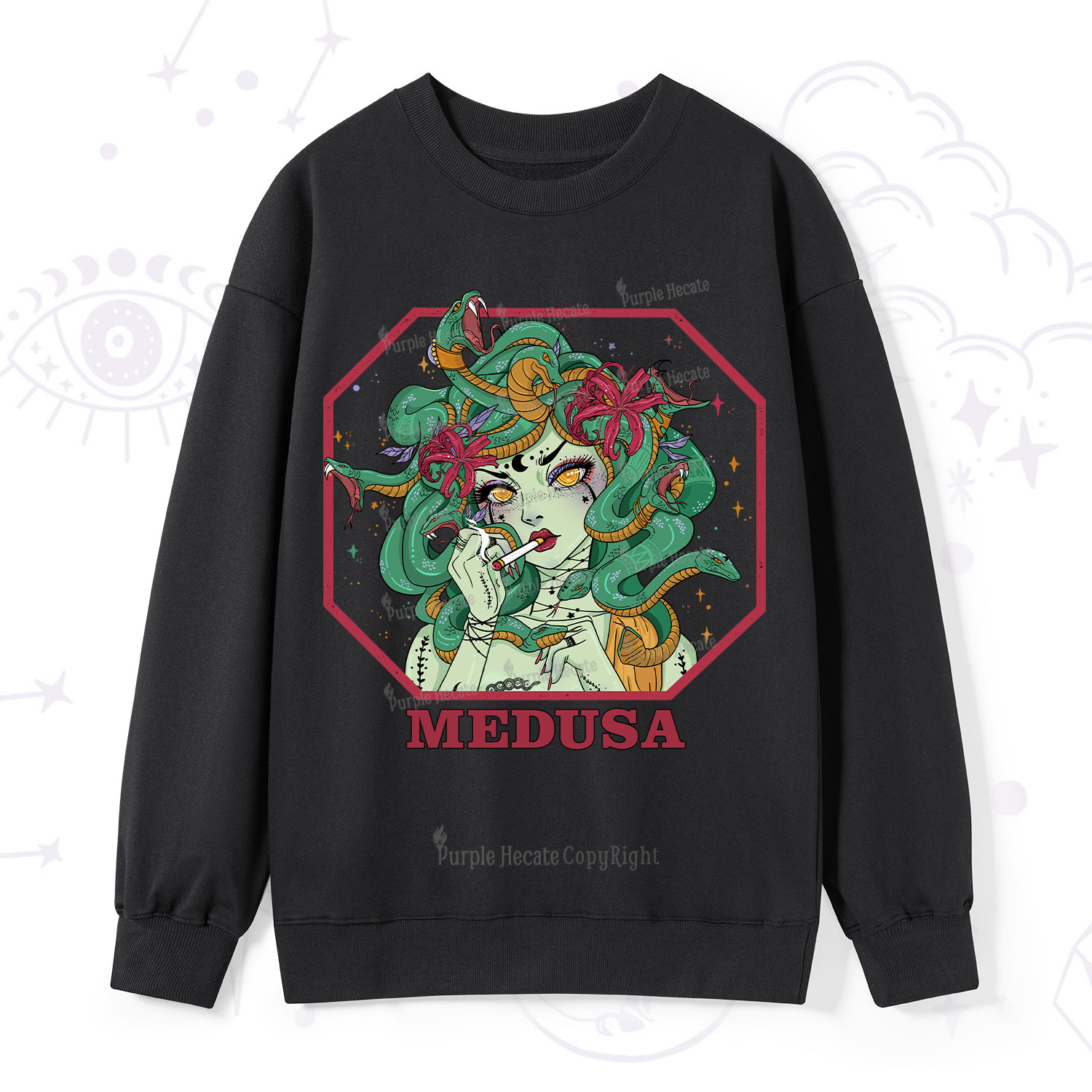 Purplehecate The Greek Goddess Medusa Sweatshirt