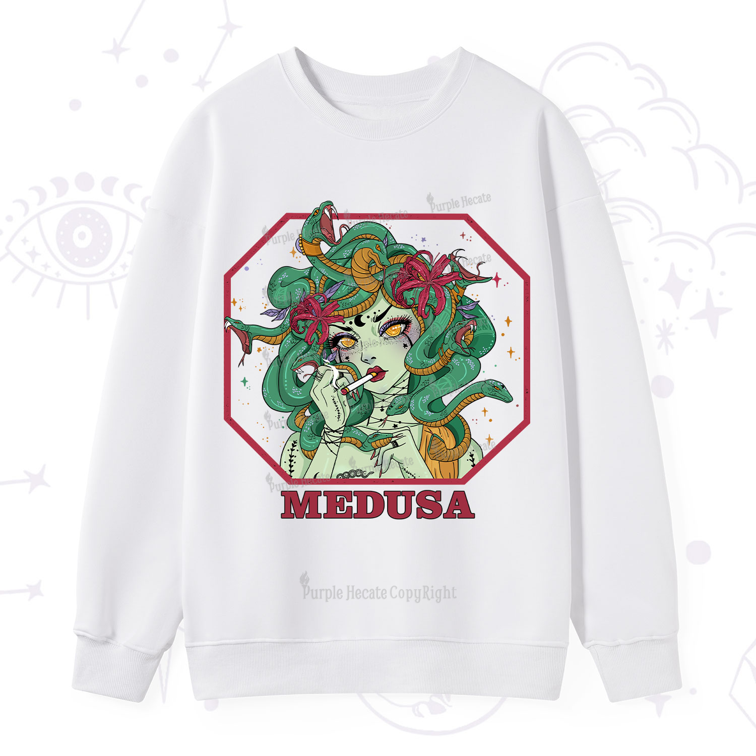 Purplehecate The Greek Goddess Medusa Sweatshirt