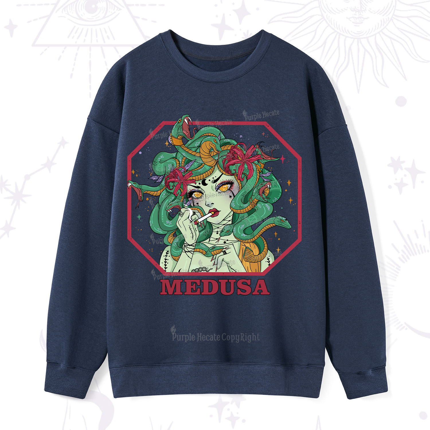 Purplehecate The Greek Goddess Medusa Sweatshirt