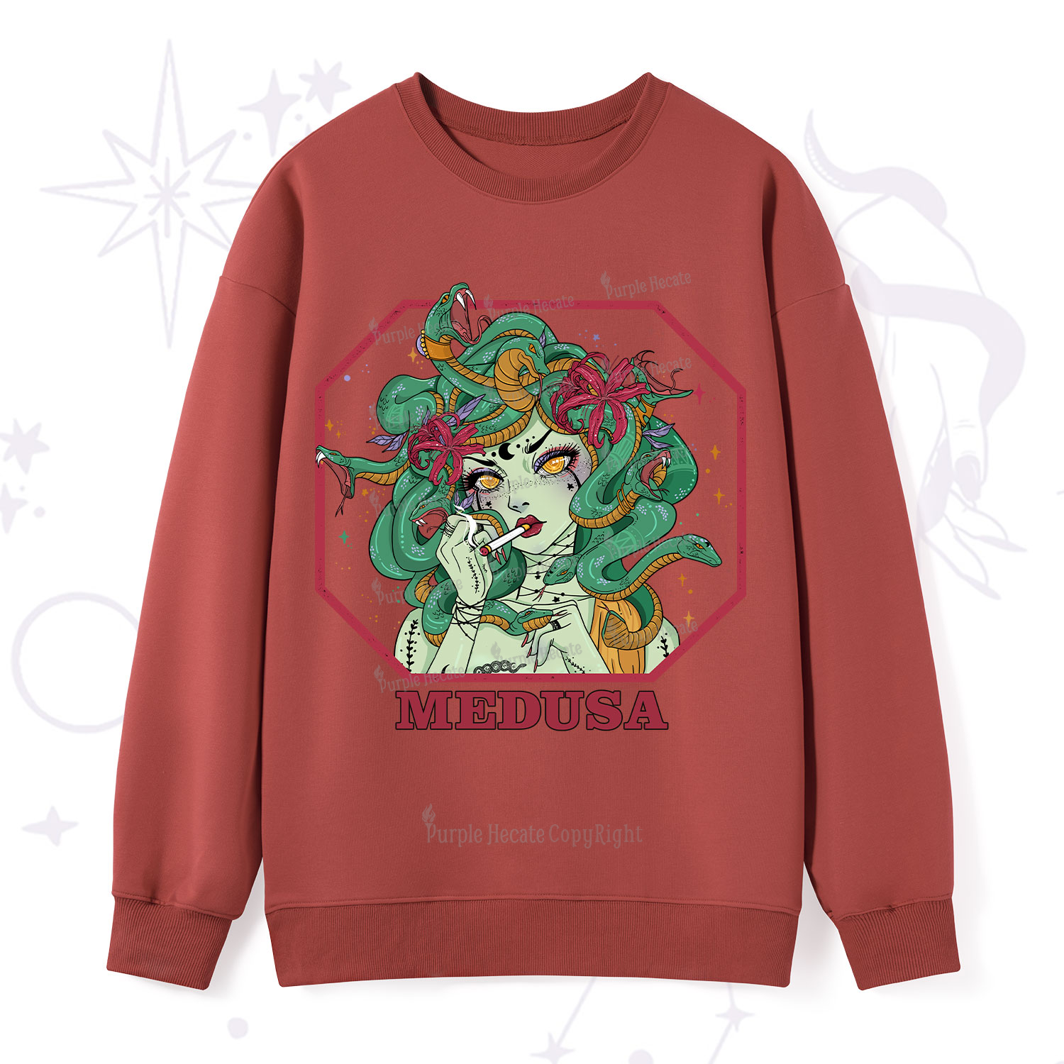 Purplehecate The Greek Goddess Medusa Sweatshirt