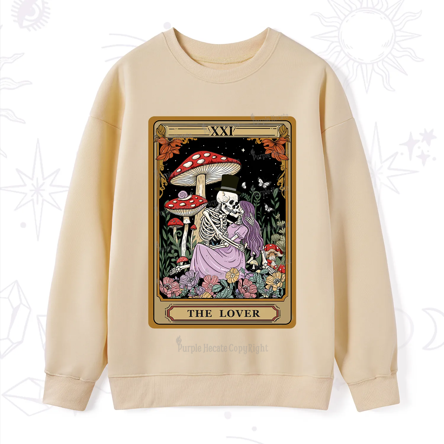 Purplehecate The Vintage Lover Tarot Sweatshirt