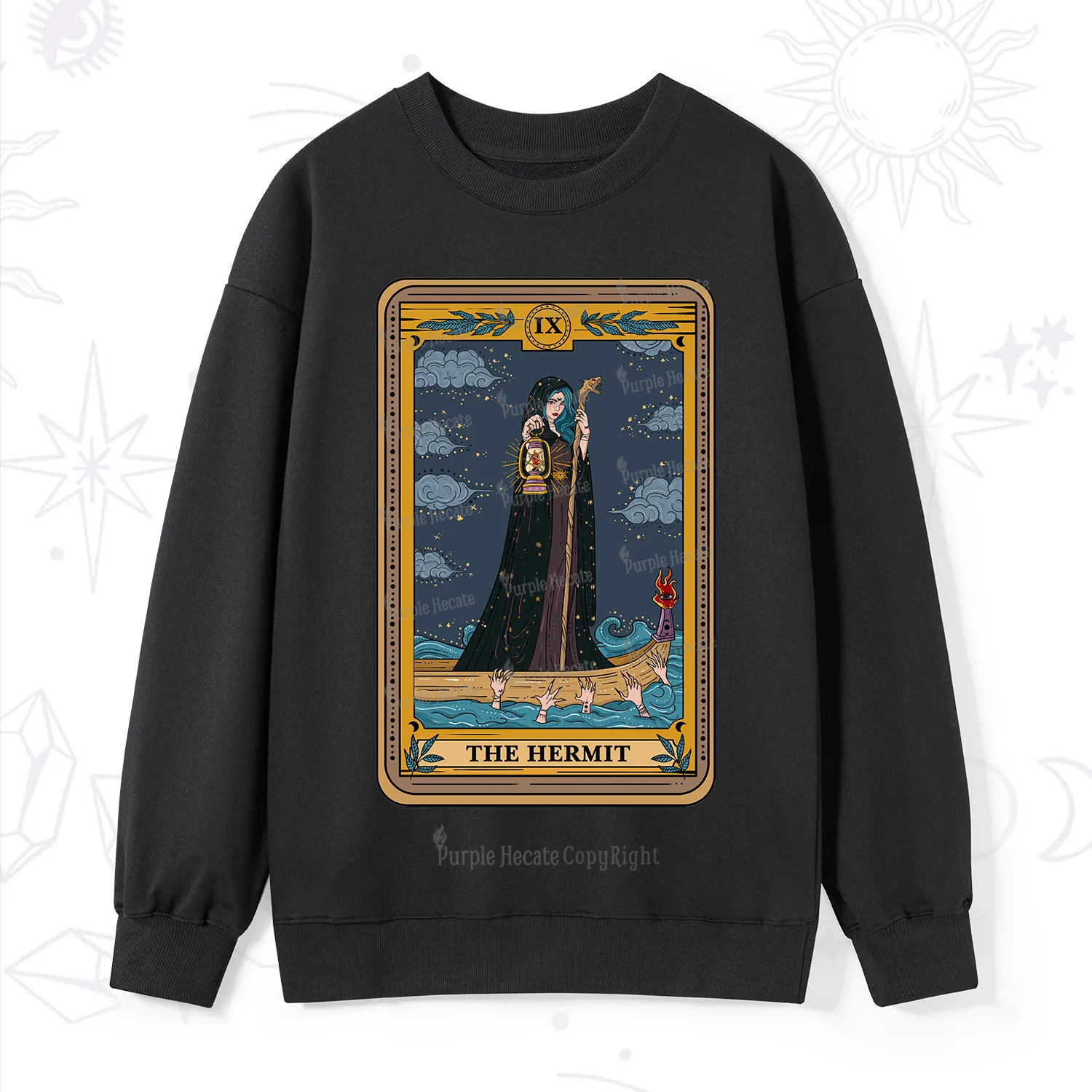 Purplehecate The Hermit Goddess Tarot Sweatshirt