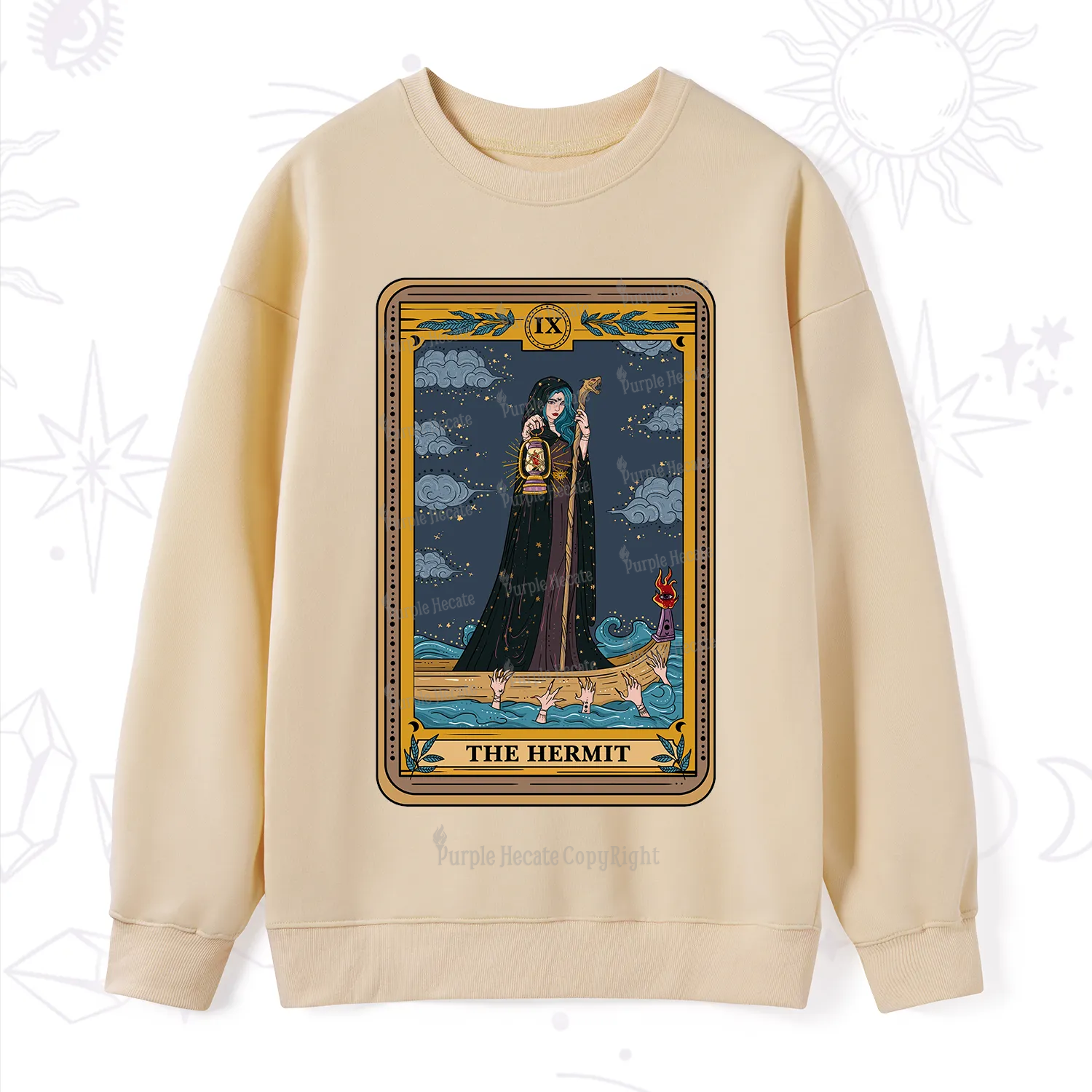 Purplehecate The Hermit Goddess Tarot Sweatshirt