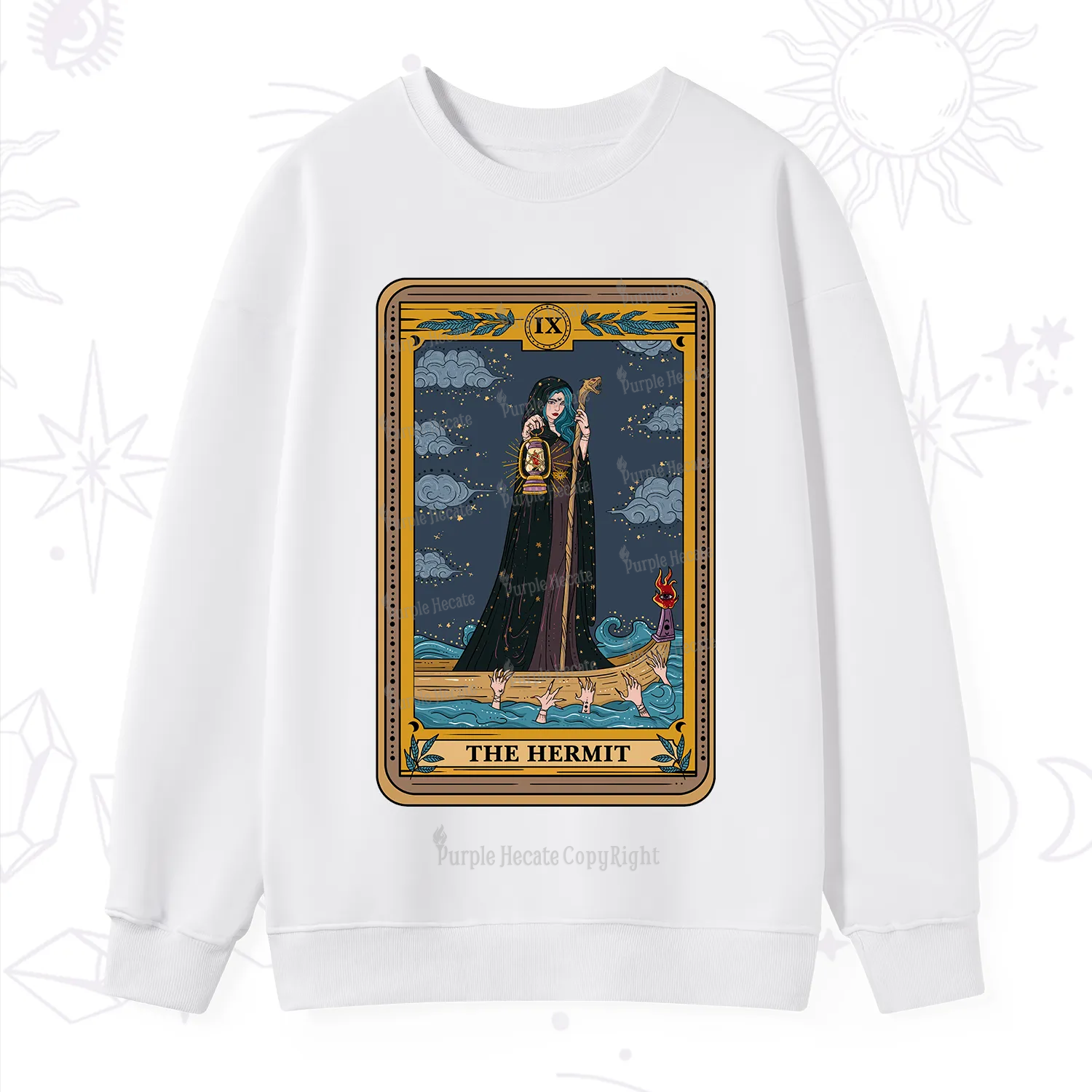 Purplehecate The Hermit Goddess Tarot Sweatshirt