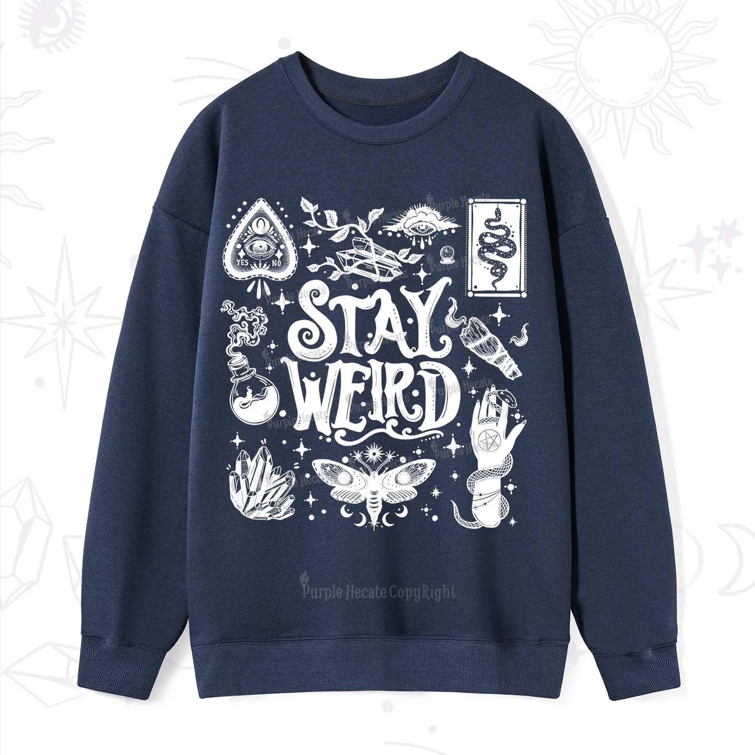 Purplehecate Stay Weird and Witchy Sweatshirt