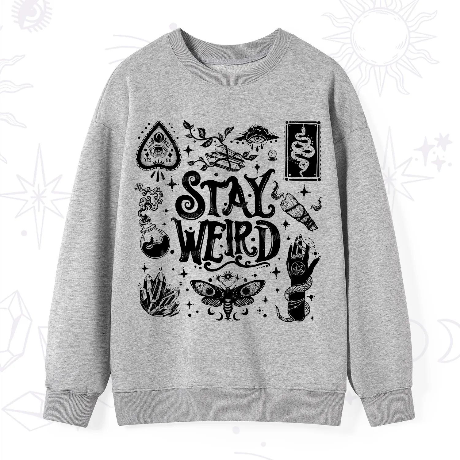 Purplehecate Stay Weird and Witchy Sweatshirt