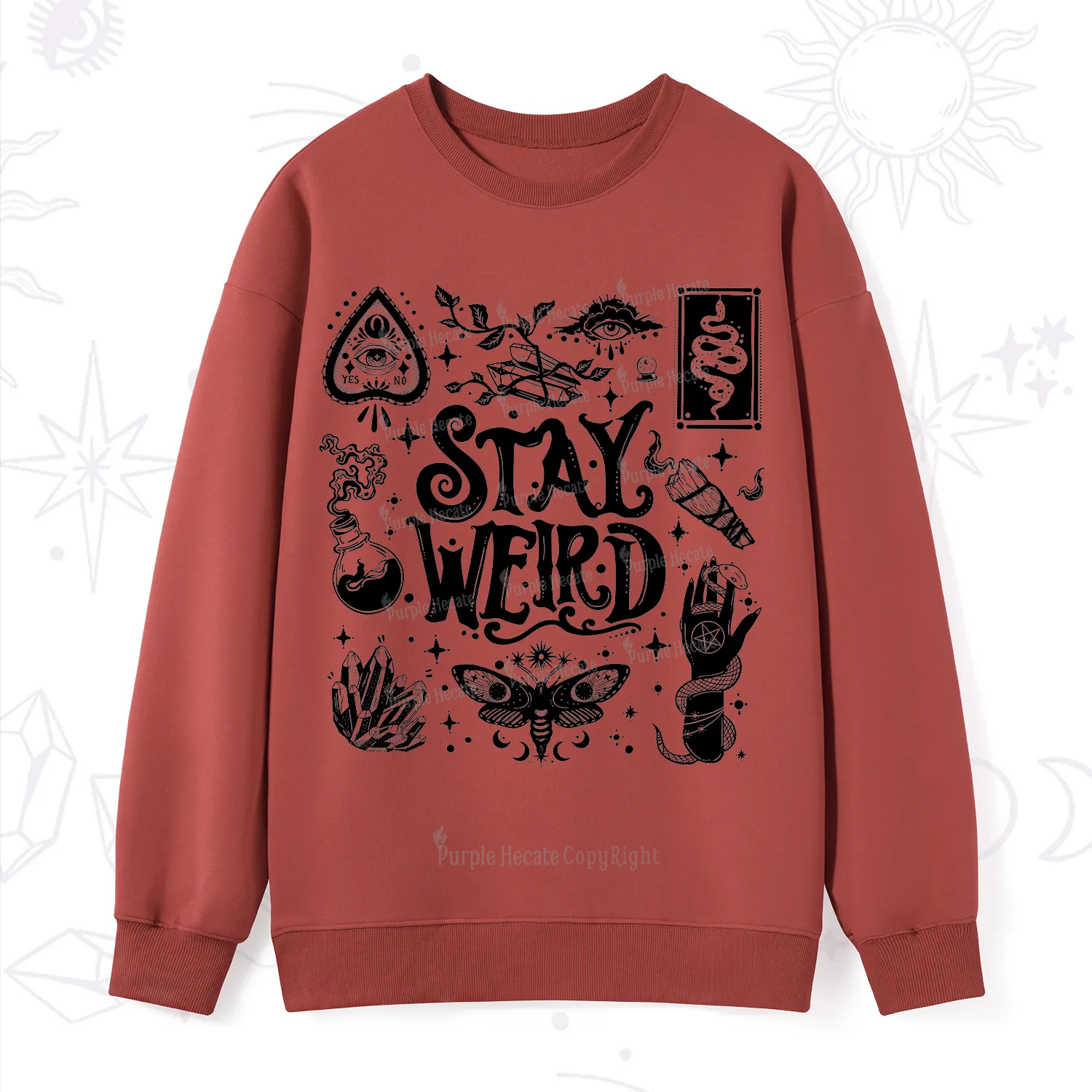 Purplehecate Stay Weird and Witchy Sweatshirt