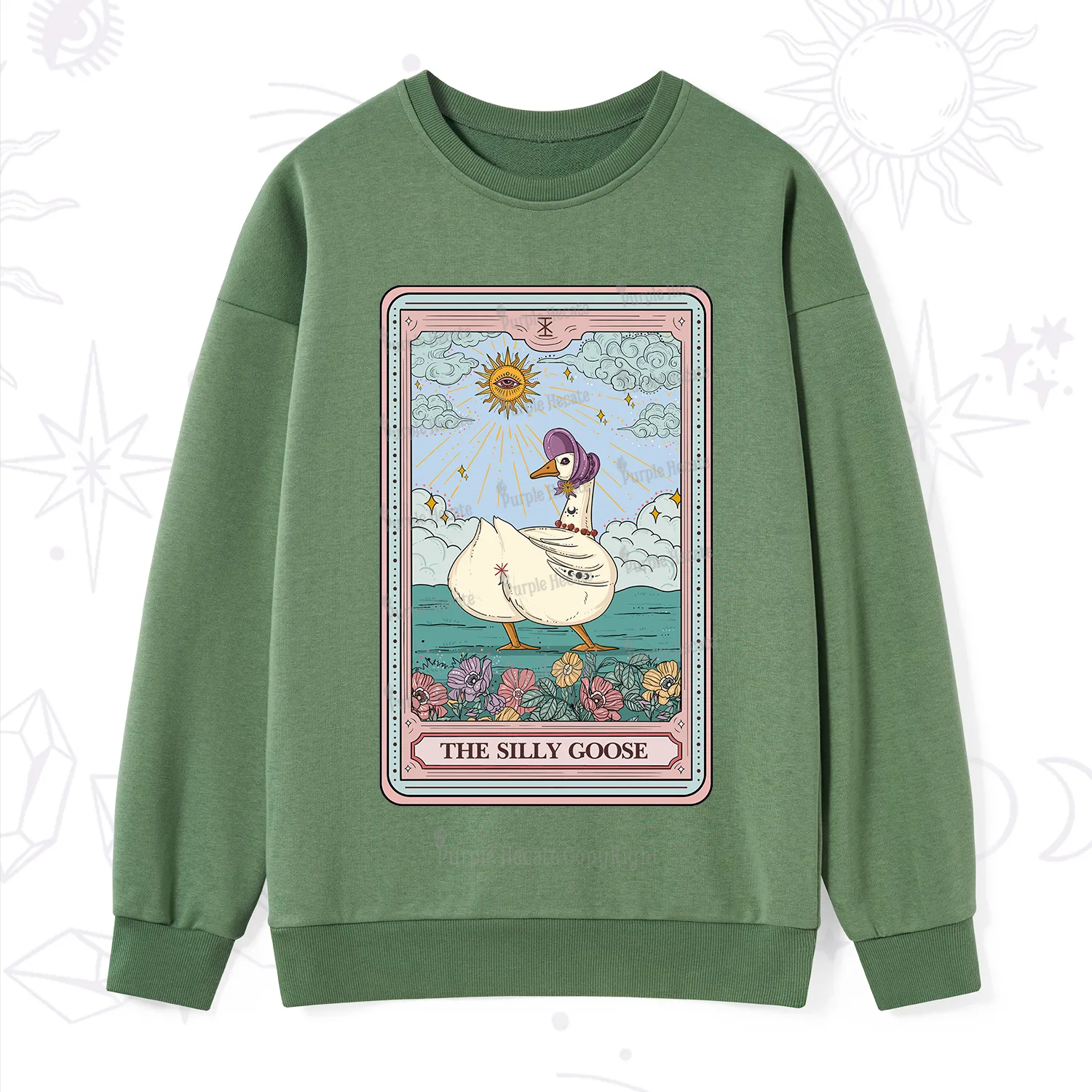 Purplehecate The Silly Goose Tarot Sweatshirt