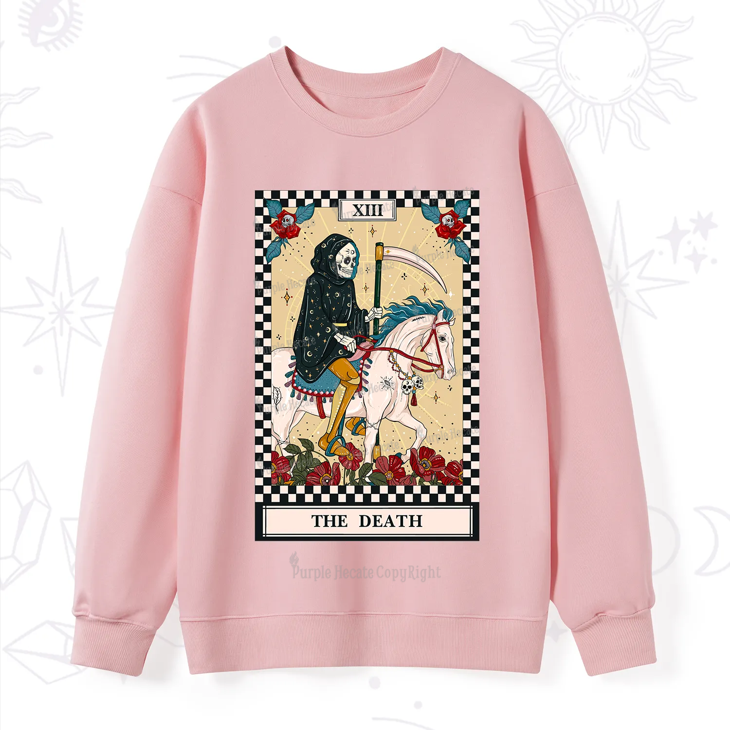 Purplehecate The Death Tarot Skeleton Sweatshirt