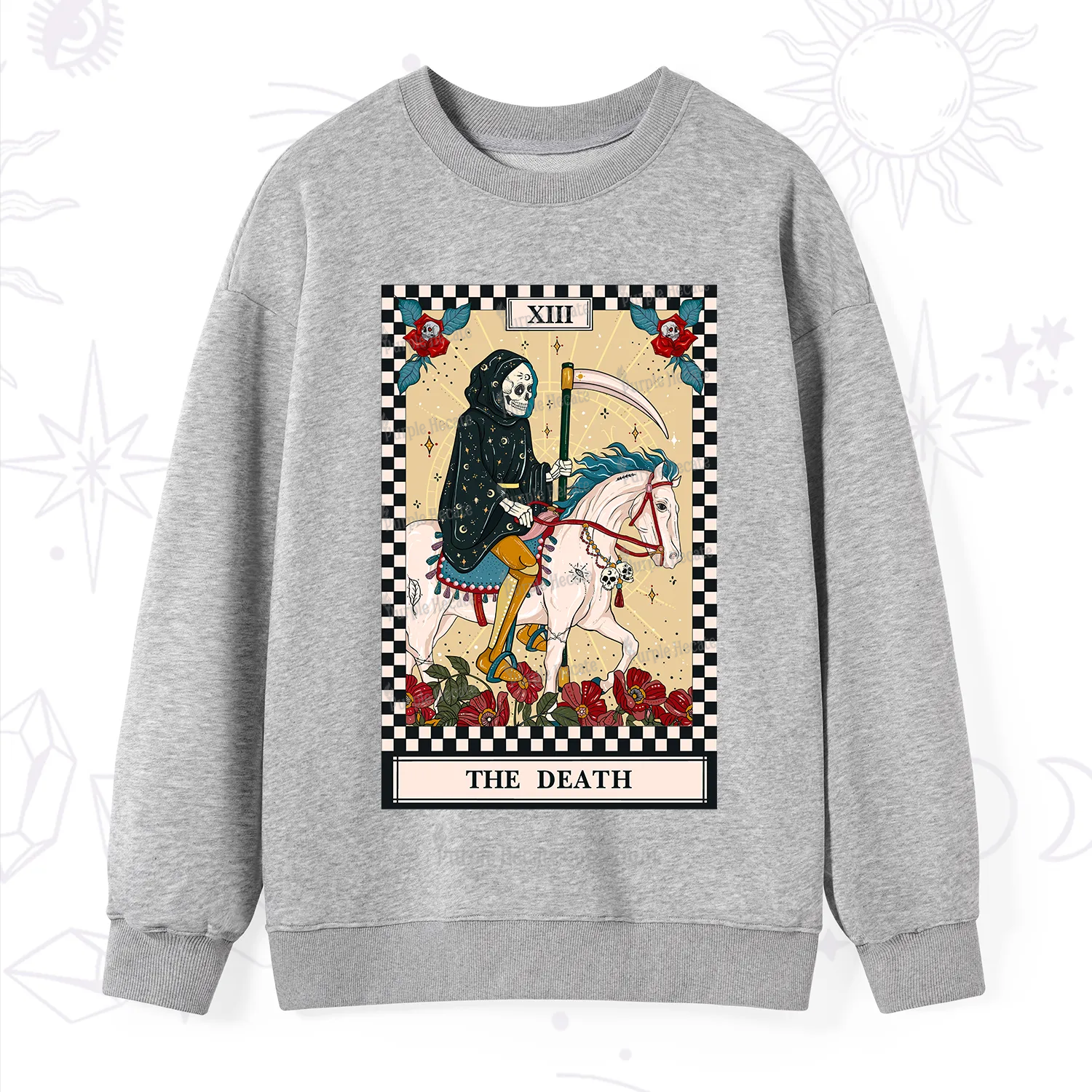 Purplehecate The Death Tarot Skeleton Sweatshirt