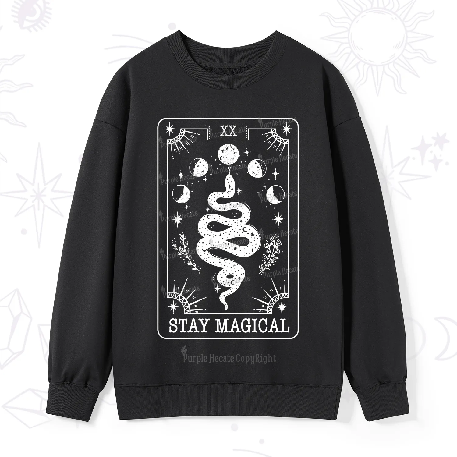 Purplehecate The Stay Magical Tarot Sweatshirt