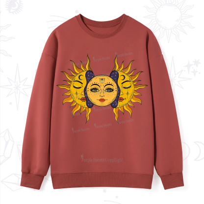 Purplehecate Celestial Twin Suns Sweatshirt