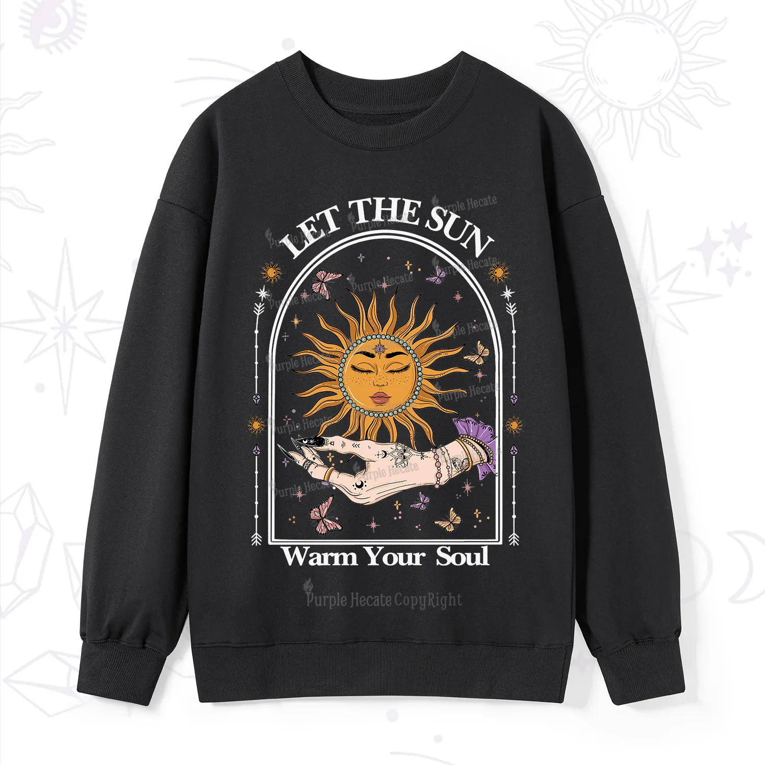 Purplehecate Let The Sun Warm Your Soul Sweatshirt