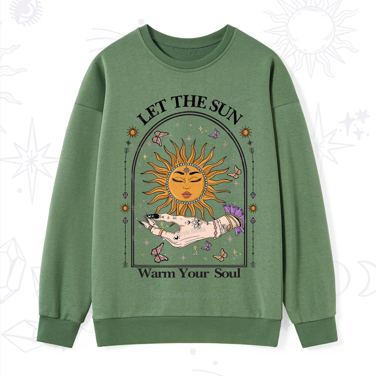 Purplehecate Let The Sun Warm Your Soul Sweatshirt