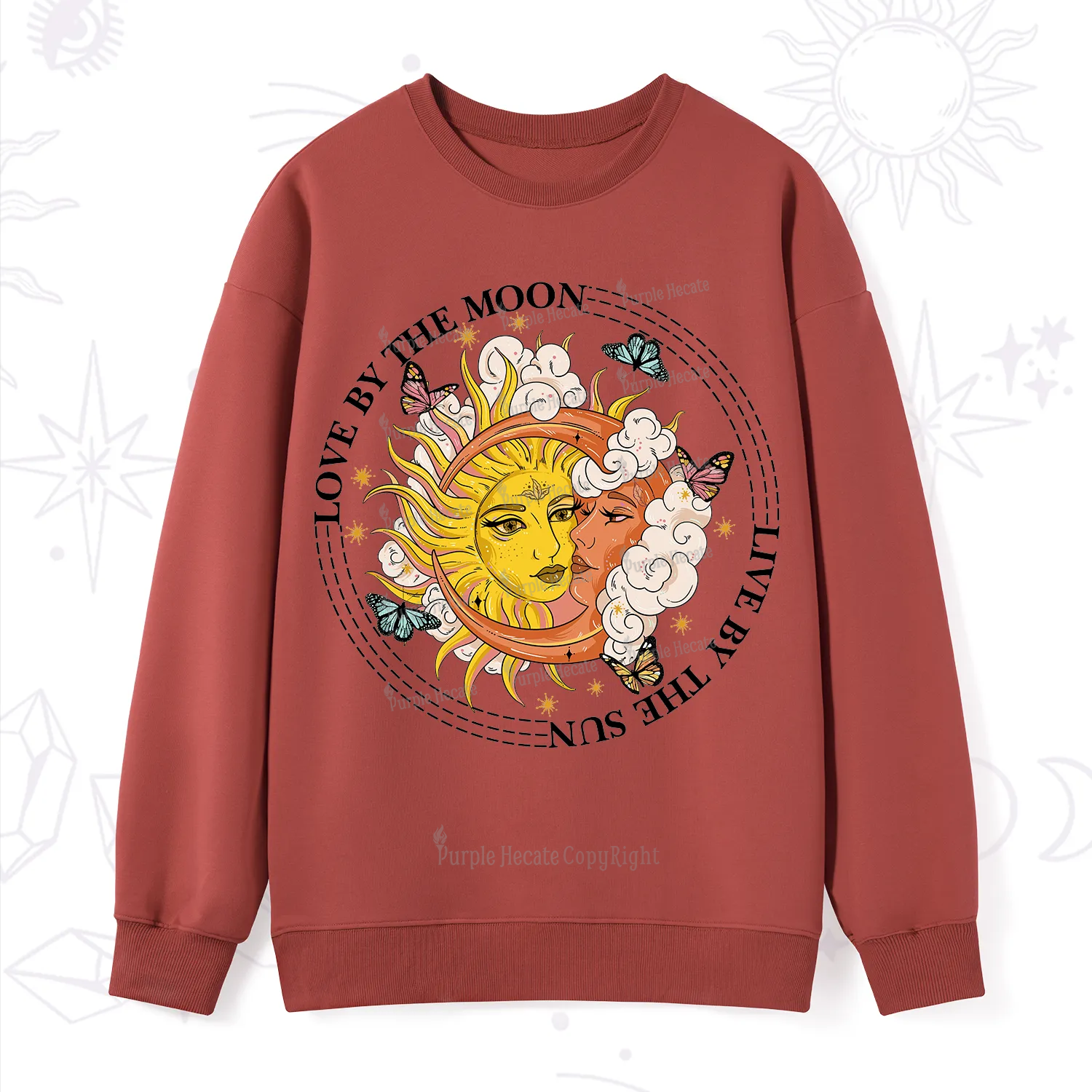 Purplehecate Live By The Sun Love By The Moon Sweatshirt