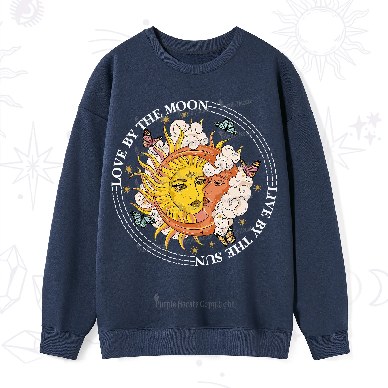 Purplehecate Live By The Sun Love By The Moon Sweatshirt