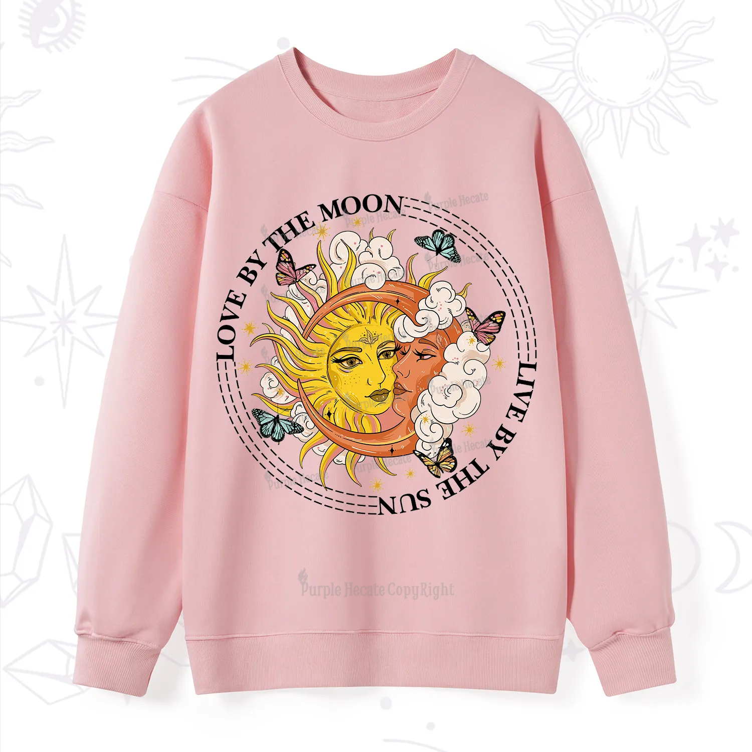 Purplehecate Live By The Sun Love By The Moon Sweatshirt