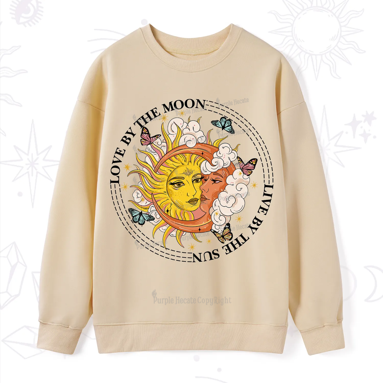 Purplehecate Live By The Sun Love By The Moon Sweatshirt