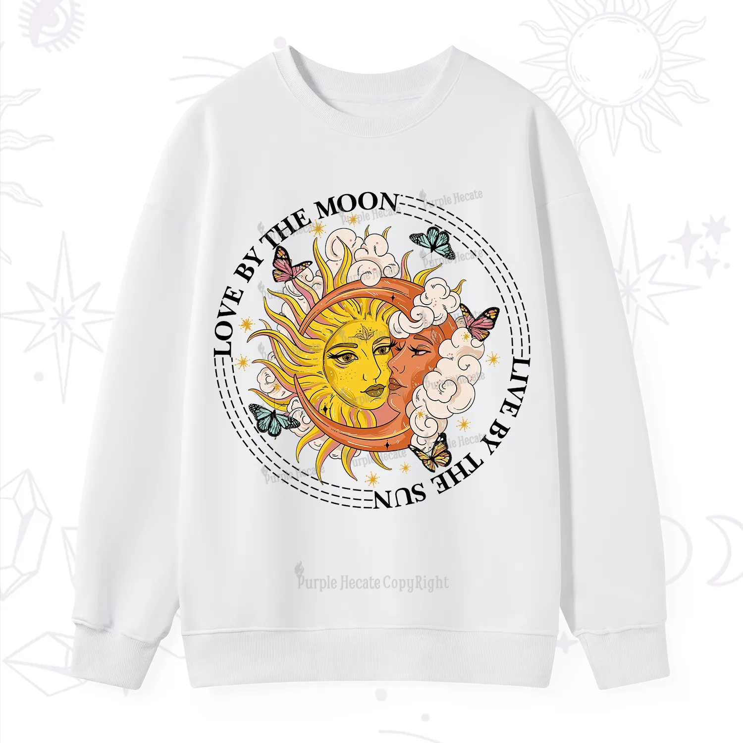 Purplehecate Live By The Sun Love By The Moon Sweatshirt