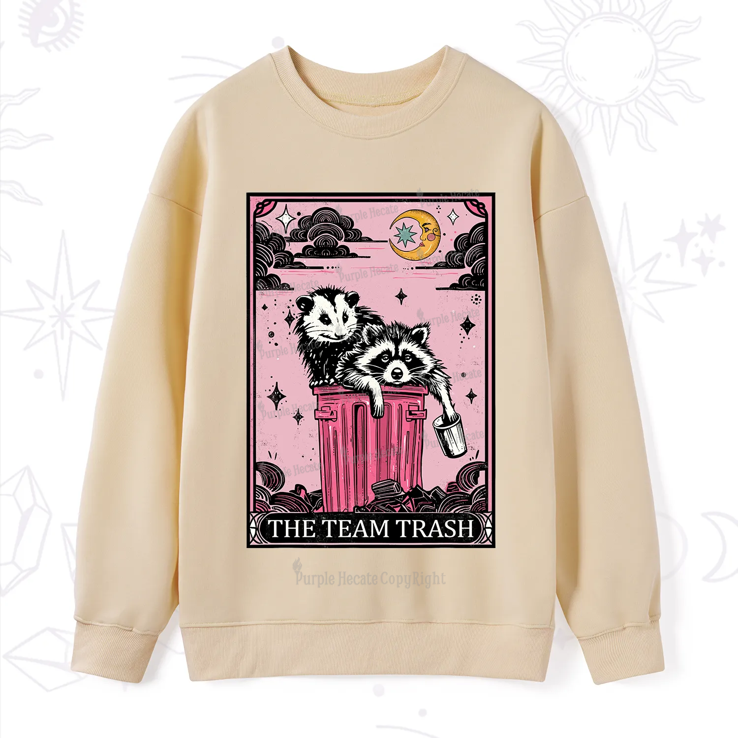 Purplehecate The Team Trash Raccoon & Possum Tarot Sweatshirt