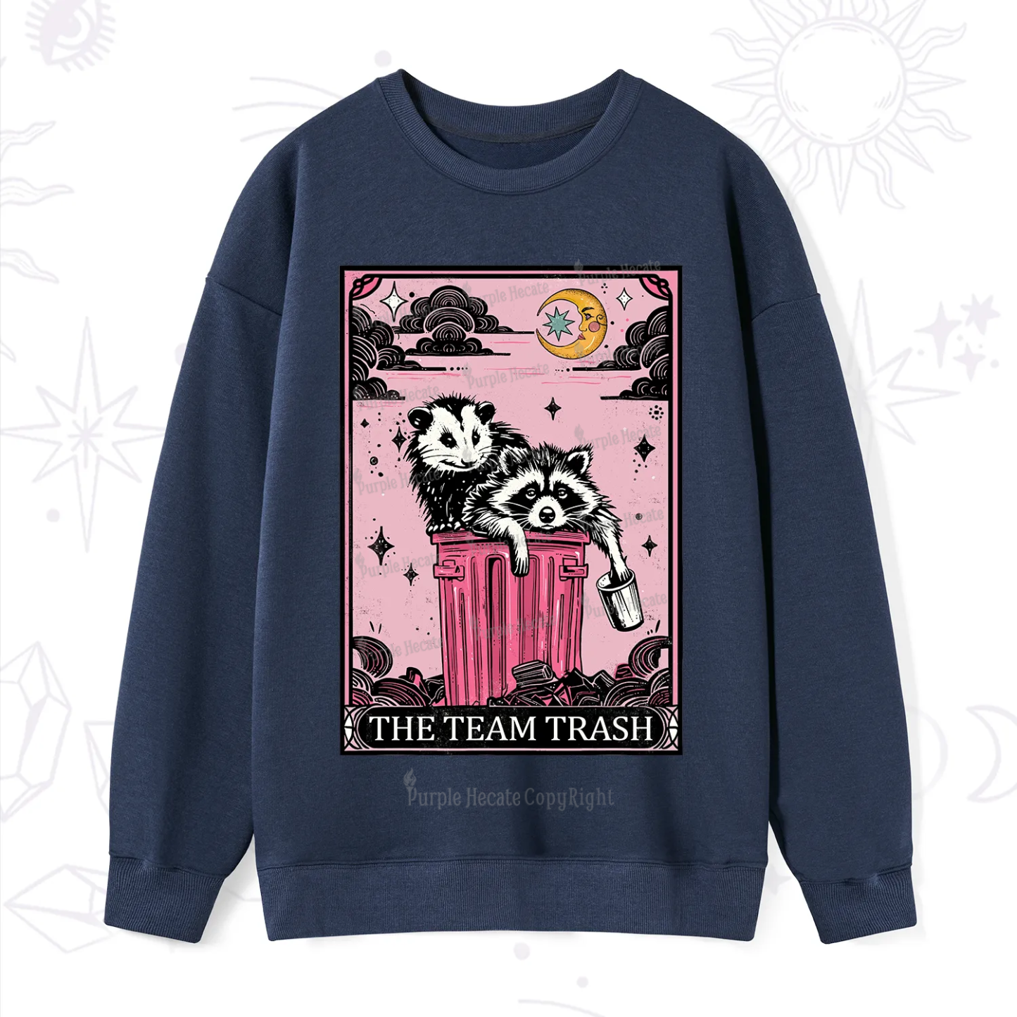 Purplehecate The Team Trash Raccoon & Possum Tarot Sweatshirt