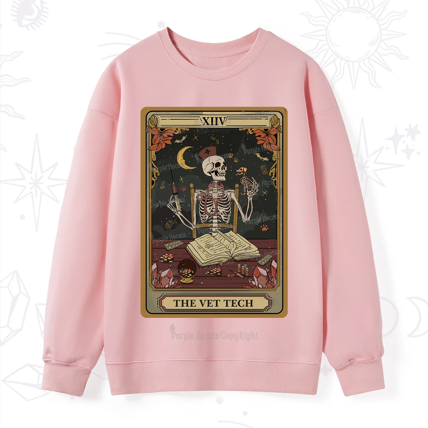 Purplehecate The Vet Tech Skeleton Tarot Sweatshirt