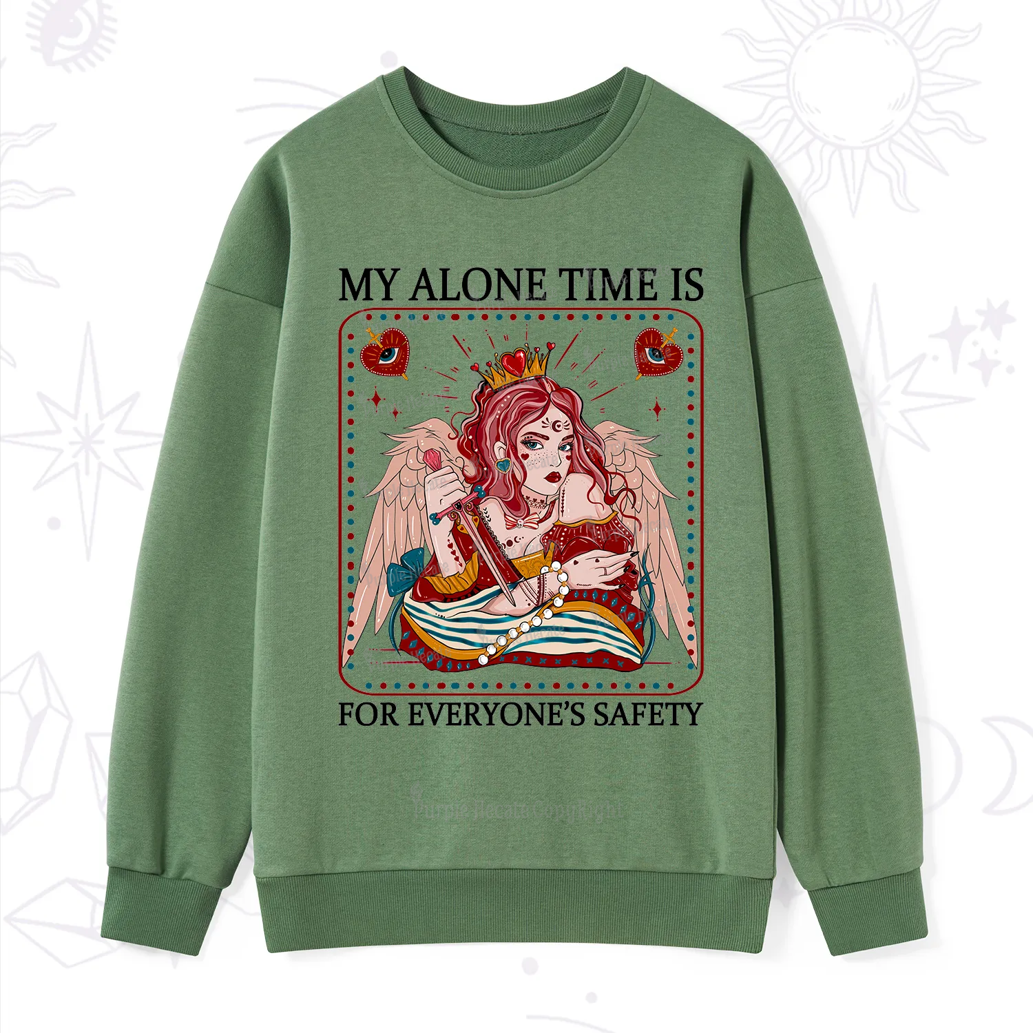 Purplehecate My Alone Time Is For Everyone's Safety Sweatshirt