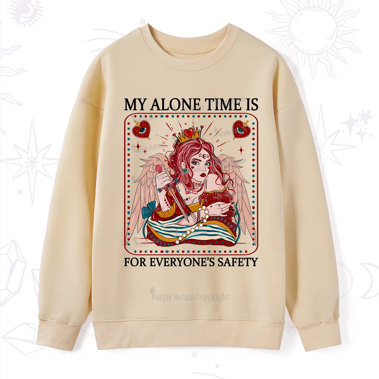 Purplehecate My Alone Time Is For Everyone's Safety Sweatshirt