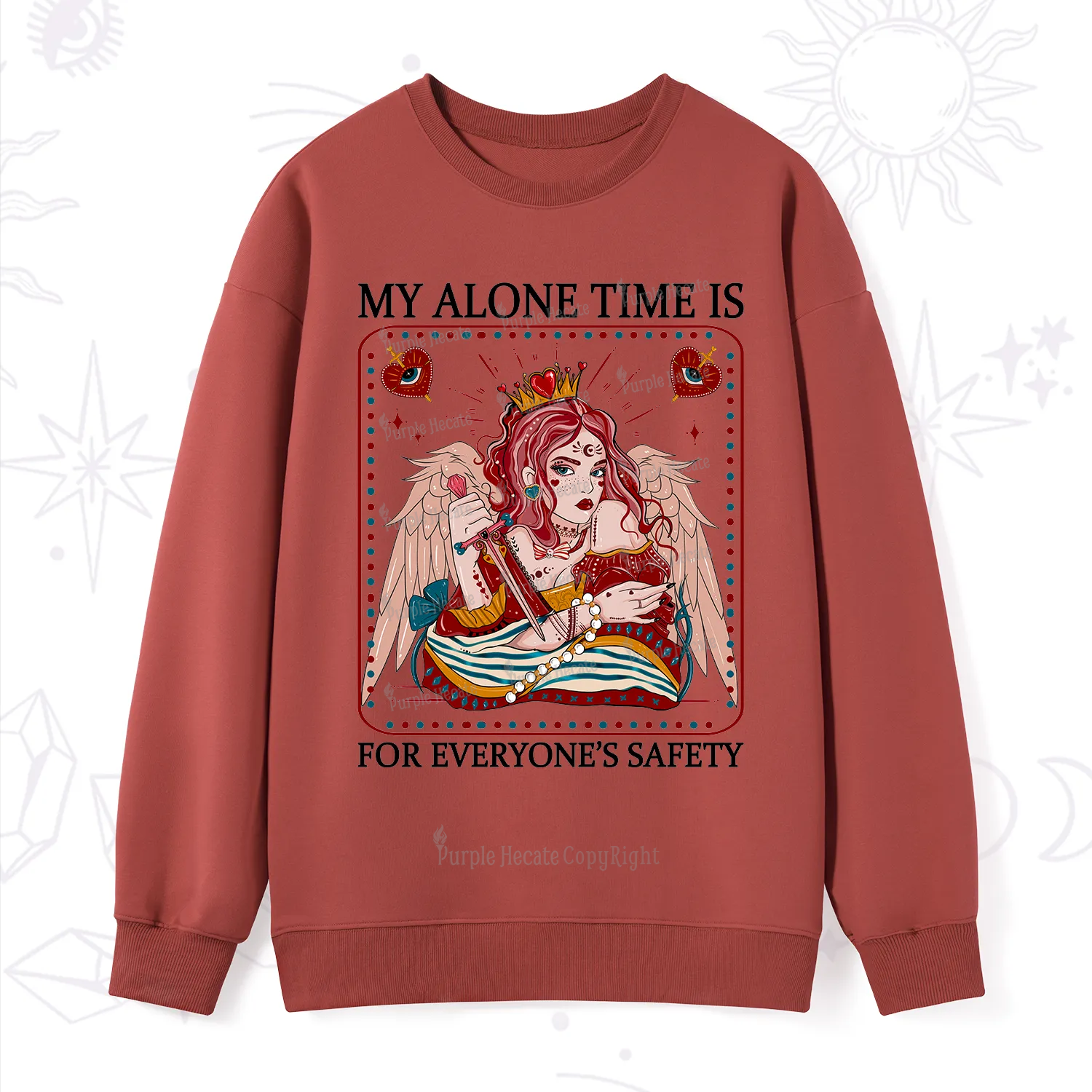 Purplehecate My Alone Time Is For Everyone's Safety Sweatshirt