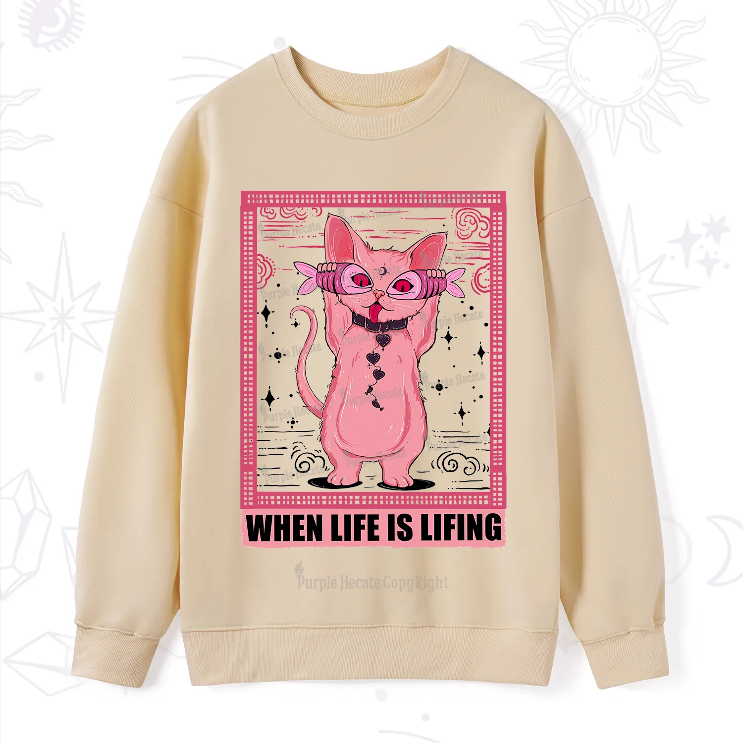 Purplehecate When Life Is Lifting Sweatshirt