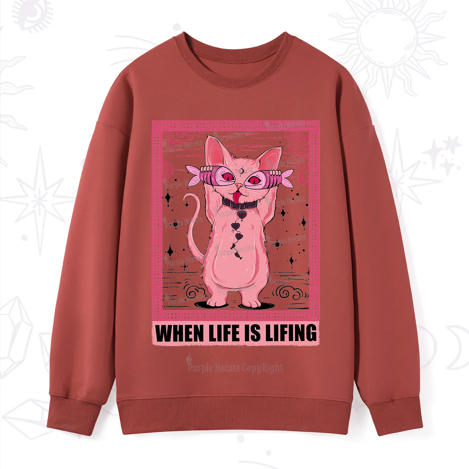 Purplehecate When Life Is Lifting Sweatshirt