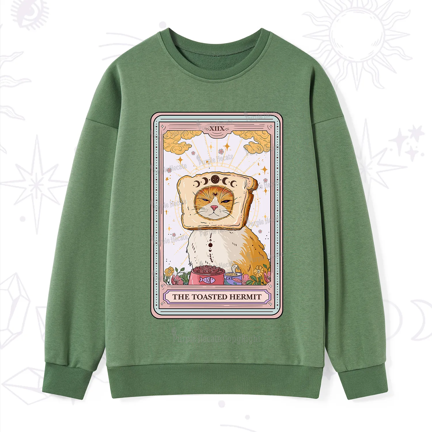 Purplehecate The Toasted Hermit Tarot Sweatshirt