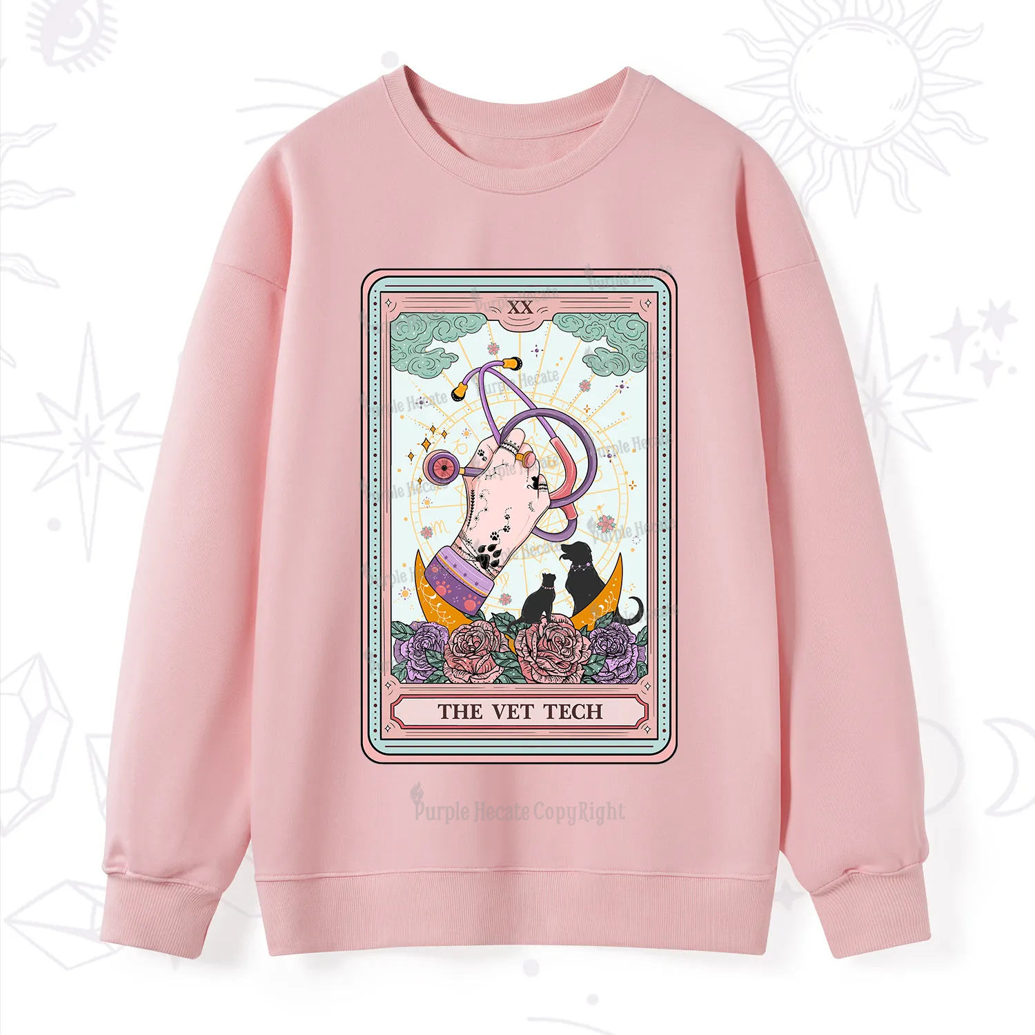 Purplehecate The Vet Tech Tarot Sweatshirt
