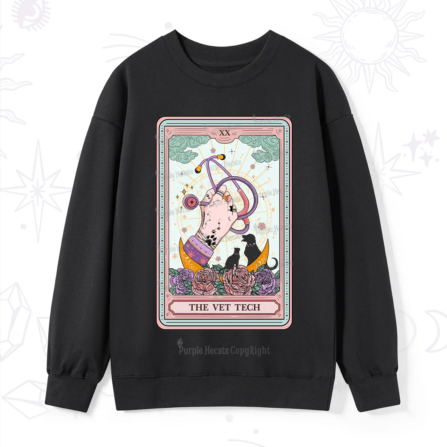 Purplehecate The Vet Tech Tarot Sweatshirt
