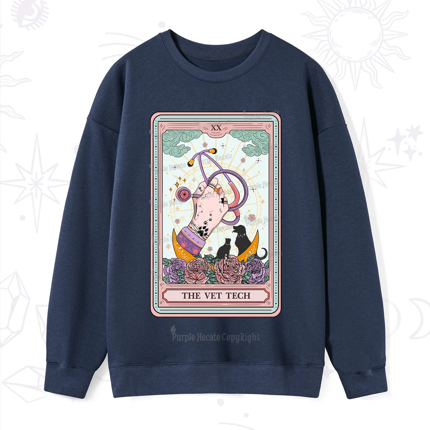 Purplehecate The Vet Tech Tarot Sweatshirt