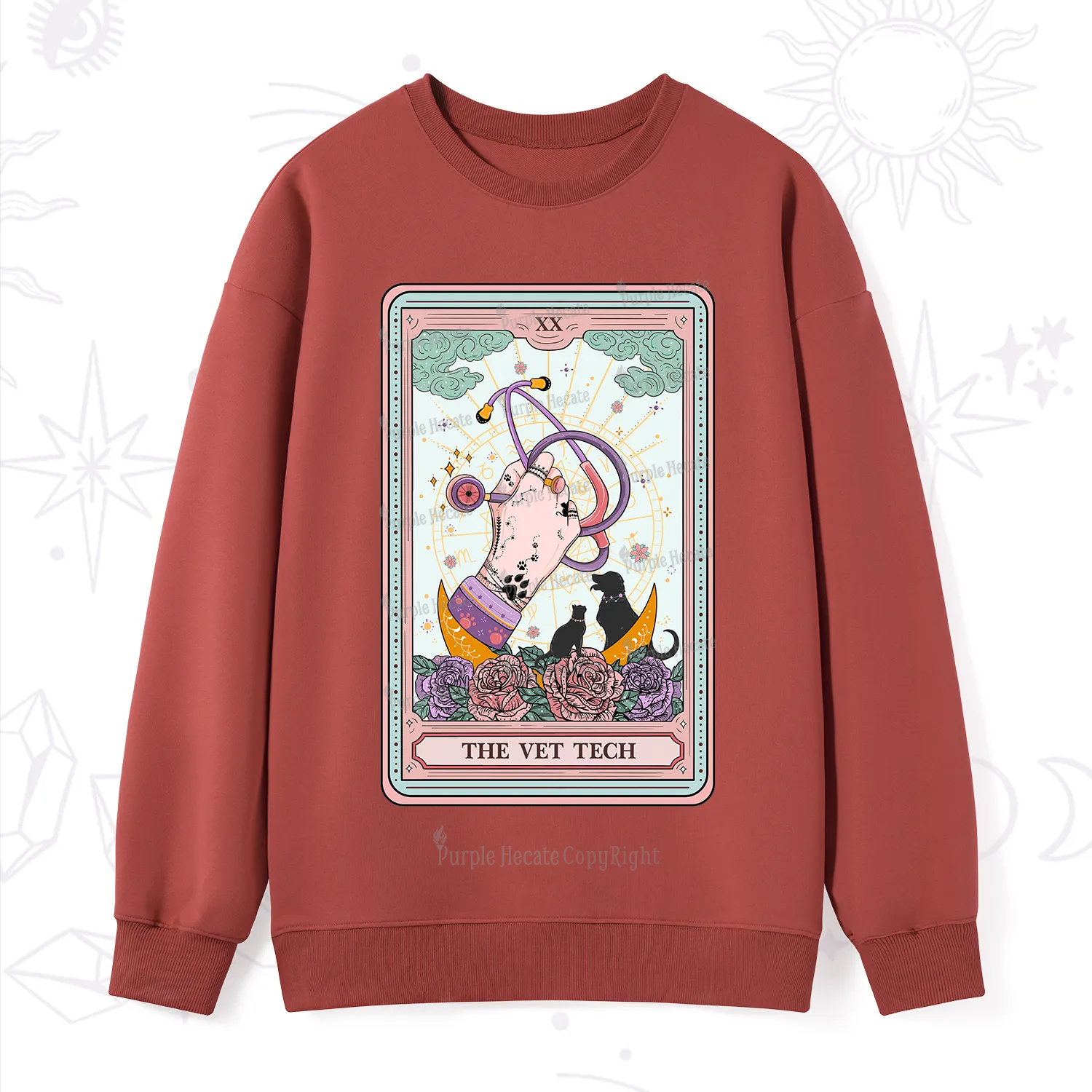 Purplehecate The Vet Tech Tarot Sweatshirt