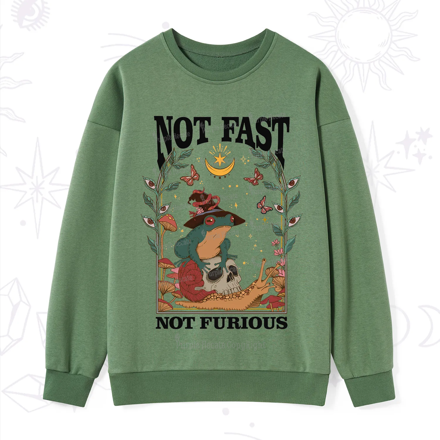 Purplehecate Not Fast Not Furious Sweatshirt