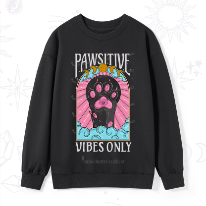 Purplehecate Pawsitive Vibes Only Sweatshirt