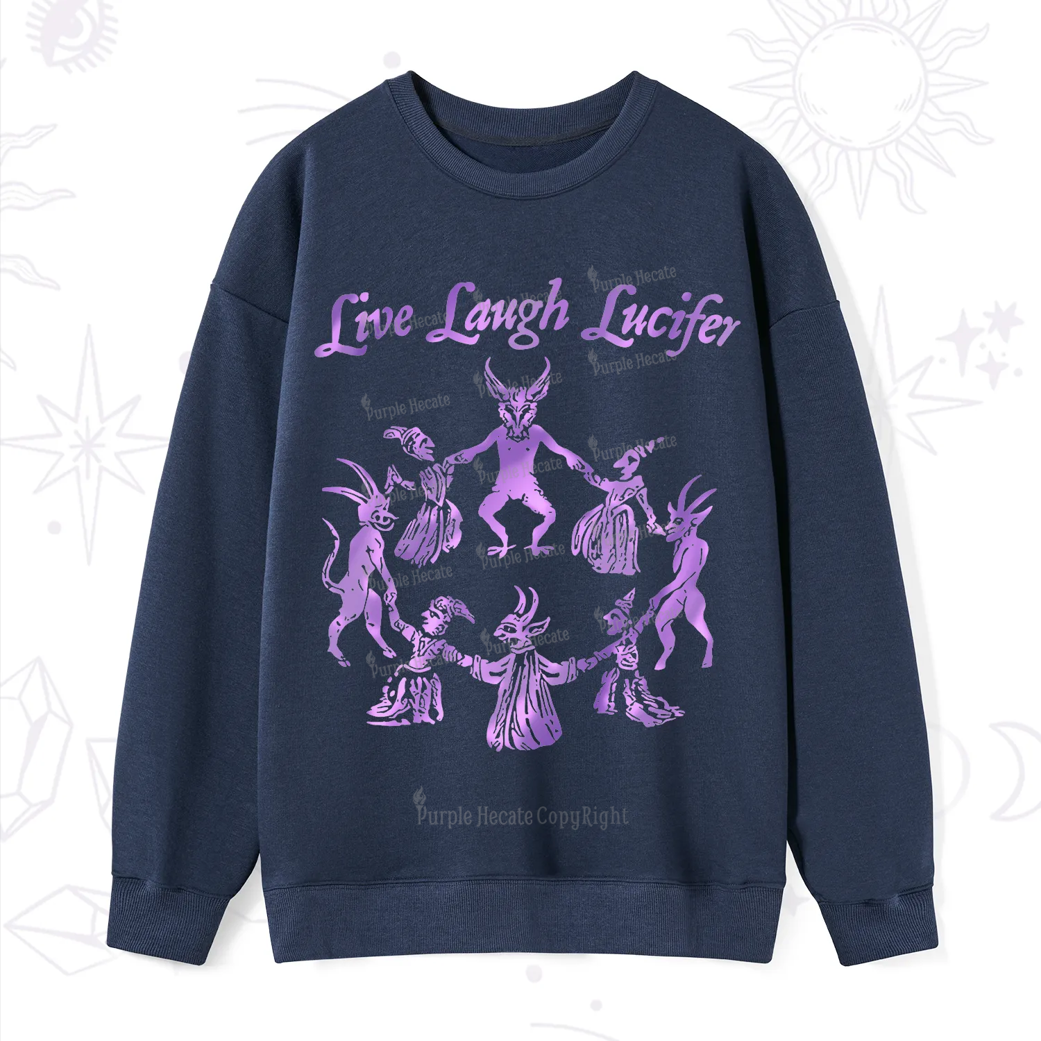 Purplehecate Live Laugh Lucifer Satanic Sweatshirt
