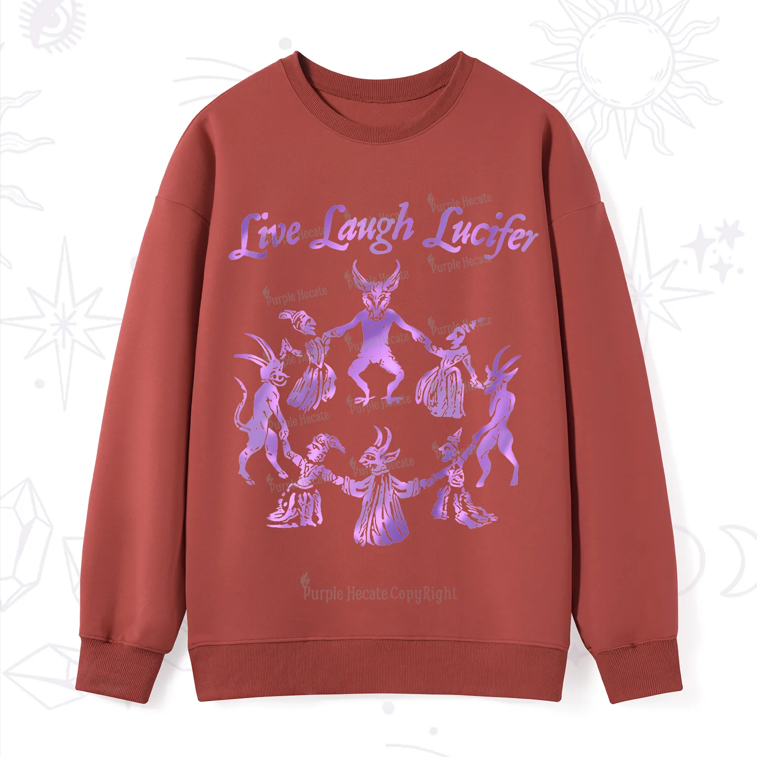 Purplehecate Live Laugh Lucifer Satanic Sweatshirt